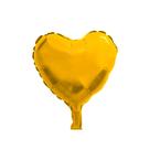Balão bexigas coração metalizado dourado ouro - 18" - 45 cm