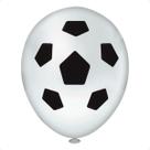 Balão Bola de Futebol Pacote com 20 Bexigas Preta e Branca de 8 Polegadas Decoração Aniversário Infantil de Menino