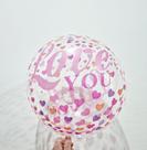 Balão Bubble 50cm Transparente Love You Namorados - 01 unid