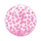 Balão Bubble com Confete Rosa - 18 Polegadas