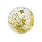 Balão Bubble Transparente com Confete Hexagonal - Dourado - 18" 45cm - 1 unidade - Partiufesta - Rizzo Balão Bubble Transparente com Confete Hexagonal - Dourado - 18" 45cm - 1 unidade - Partiufesta - Rizzo