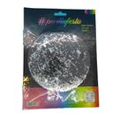 Balão Bubble Transparente com Confete Hexagonal - Prata - 18" 45cm - 01 Unidade - Partiufesta - Rizzo