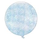 Balão Bubble Transparente com Glitter Azul - 18" 45cm - 01 Unidade - Partiufesta - Rizzo