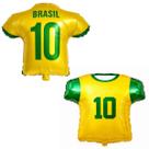 Balão Camisa 10 Brasil Verde Amarela Futebol Decoração Hexa Balão Camisa 10 Brasil Verde Amarela Futebol Decoração Hexa