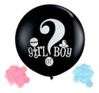 Balão Chá Revelação Bexiga Girl Boy Confete Rosa Azul 90cm