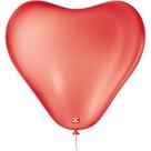 Balão Coração 11POL Vermelho Quente PCT com 20