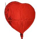balão coração vermelho metalizado 18" flutua com gás