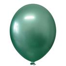 Balão Cromado Alumínio Verde - 9 Polegadas - 25 Unidades Balão Cromado Alumínio Verde - 9 Polegadas - 25 Unidades