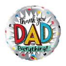 Balão de Festa Bubble 18" - Thank You Dad For Everything- 01 Unidade - Qualatex - Rizzo Balões