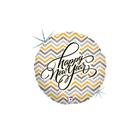 Balão de Festa Metalizado 18'' 46cm - Happy New Year - 1 unidade - Rizzo