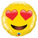 Balão de Festa Microfoil 28" 71cm - Emoji Apaixonado - 1 unidade - Qualatex Outlet - Rizzo