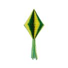 Balão Decorativo Colmeia Junino Brasil Verde e Amarelo - 45cm