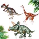 Balão EASUTE Dinosaur Triceratops Brachiosaurus 38 cm 3 unidades