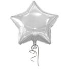 Balão Estrela Metalizado Prata 19" / 48cm Starlux