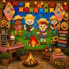 Balão Festa Junina Gigante 3D Enfeite São João em EVA Com Franja pra Pendurar e Pode Molhar Balão Festa Junina Gigante 3D Enfeite São João em EVA Com Franja pra Pendurar e Pode Molhar