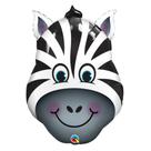 Balão Foil Cabeça de Zebra 32'' (81 cm)