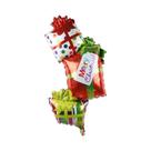 Balão Grande De Natal Com Papai Noel E Rena Para Decoração De Festa De Ano Novo