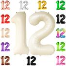 Balão KatChon Gaint Cream White Número 12 40cm Aniversário