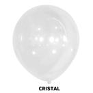 BALÃO LISO REDONDO - JOY Nº 08 - CRISTAL (TRANSPARENTE) - Pacote com 50 unidades - Balões Joy