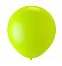 BALÃO LISO REDONDO - PIC PIC Nº09 - AMARELO NEON - Pacote com 25 unidades