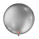 BALÃO LISO REDONDO - SÃO ROQUE Nº 05 - METÁLICO PRATEADO - Pacote com 25 unidades