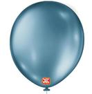 BALÃO LISO REDONDO - SÃO ROQUE Nº 16 - METÁLICO - AZUL - Pacote com 10 unidades