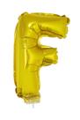 Balão Metalizado 16" Funny Letra F Dourado com Suporte