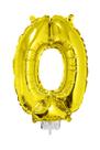 Balão Metalizado 16" Funny Letra O Dourado com Suporte
