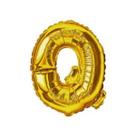 Balao metalizado 40cm dourado letra q