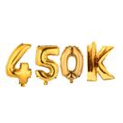 Balão Metalizado 450k Comemoração Números Grandes 1m Dourado