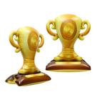 Balão Metalizado 4D Trophy 104 cm inflável com suporte, 2 peças Balão Metalizado 4D Trophy 104 cm inflável com suporte, 2 peças