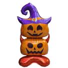 Balão Metalizado Abóbora Halloween C/ Base 150cm 1 Unid. Balão Metalizado Abóbora Halloween C/ Base 150cm 1 Unid.
