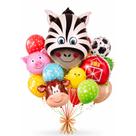 Balão Metalizado Decoração Festa Mini Cabeça De Zebra 45cm