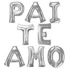 Balão Metalizado Dia dos Pais Prata - Pai Te Amo Balão Metalizado Dia dos Pais Prata - Pai Te Amo