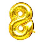 Balão Metalizado Dourado Número 8 - 1 Metro