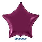 Balão Metalizado Estrela Cromado BURGUNDY 20” (50cm)