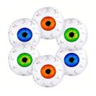 Balão metalizado, globo ocular 4D, 55 cm, decoração de festa de Halloween, 6 unidades