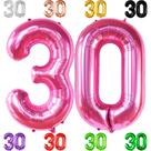 Balão Metalizado Katchon Hot Pink Número 30 para 30º aniversário
