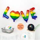 Balão Metalizado LOVE Colorido - Animare - kit com 3 letras e 1 coração Balão Metalizado LOVE Colorido - Animare - kit com 3 letras e 1 coração