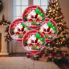 Balão Metalizado Natal 45cm 8 Balões Papai Noel (18p) Lindo
