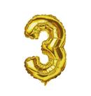 Balao Metalizado Numeral Dourado 16 Polegadas Golden Festa Balao Metalizado Numeral Dourado 16 Polegadas Golden Festa