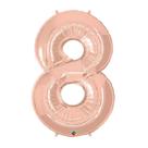 Balão Metalizado Número 8 Rosé Gold - 42'' (102 cm)