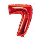Balão Metalizado Número Vermelho de 40cm (16 Polegadas) - Vermelho Balão Metalizado Número Vermelho de 40cm (16 Polegadas) - Vermelho