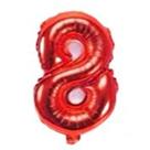 Balão Metalizado Número Vermelho de 40cm (16 Polegadas) - Vermelho Balão Metalizado Número Vermelho de 40cm (16 Polegadas) - Vermelho