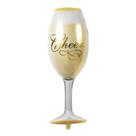 Balão Metalizado Taça de Champagne 39x98cm Ano Novo - 01 un Balão Metalizado Taça de Champagne 39x98cm Ano Novo - 01 un