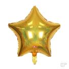 Balão N18 Metalizado Estrela Glitter Dourada São Roque - Sao Roque