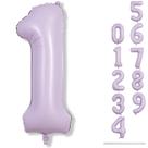 Balão Numérico Lingqiang 40cm Roxo Claro - Ideal para 1º Aniversário