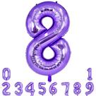 Balão Numérico TONIFUL 40 cm Purple Foil Mylar Big Digital 8 Balão Numérico TONIFUL 40 cm Purple Foil Mylar Big Digital 8