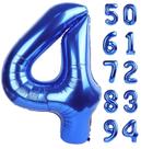 Balão Número 4 Azul Marinho (40cm) - Ideal para Decoração de Festa