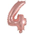 Balão Número 4 Metalizado Rose Gold 16" / 40cm Starlux